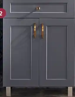 Home Hardware 24 x 22 Willow Collection Laundry Cabinet with Stainless Steel Sink - Grey offer