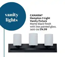 Home Hardware Hampton 3 Light Vanity Fixture offer