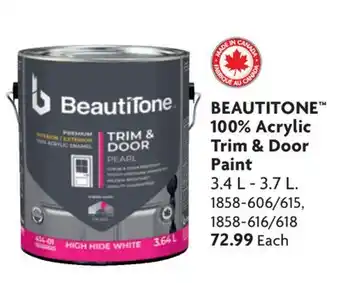 Home Hardware 100% Acrylic Trim & Door Paint offer
