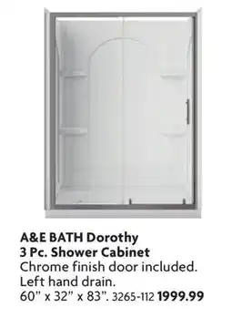 Home Hardware Dorothy 3 Pc. Shower Cabinet offer