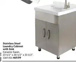 Home Hardware Stainless Steel Laundry Cabinet with Sink offer