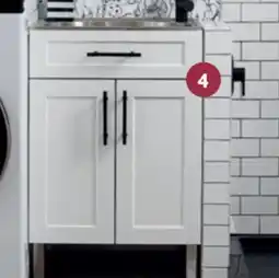 Home Hardware 24 x 22 Willow Collection Laundry Cabinet with Stainless Steel Sink - White offer