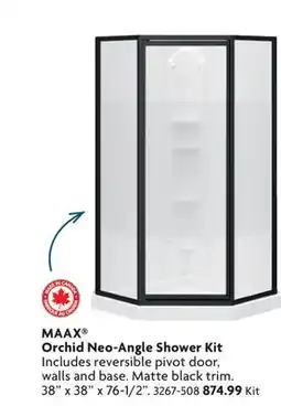 Home Hardware Orchid Neo-Angle Shower Kit offer