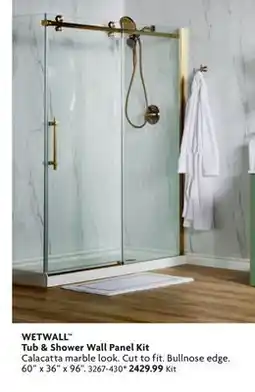 Home Hardware WETWALL Tub & Shower Wall Panel Kit offer