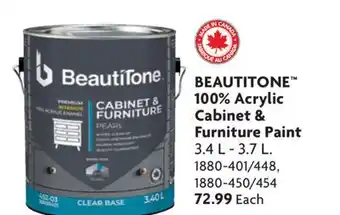 Home Hardware 100% Acrylic Cabinet & Furniture Paint offer