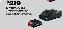 RONA BOSCH 18-V Battery and Charger Starter Kit offer