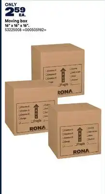 RONA Moving box 16 x 16 x 16 offer