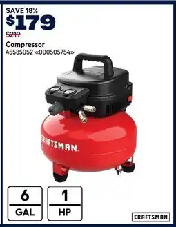 RONA Craftsman Compressor offer