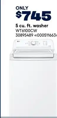 RONA LG 5 cu. ft. washer offer