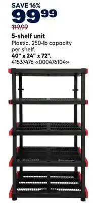 RONA Craftsman 5-shelf unit offer
