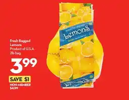 Longo's Fresh Bagged Lemons offer