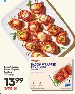 Longo's Longo's Frozen Bacon Wrapped Scallops offer