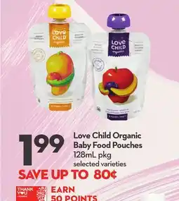 Longo's Love Child Organic Baby Food Pouches offer