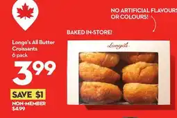 Longo's All Butter Croissants offer
