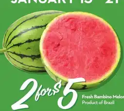 Longo's Fresh Bambino Melons offer