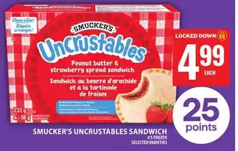 Food Basics SMUCKER'S UNCRUSTABLES SANDWICH offer