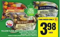 Food Basics YELLOW FLESH, WHITE OR RED POTATOES OR RUSSET POTATOES offer