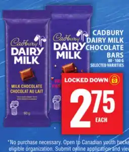 Food Basics CADBURY DAIRY MILK CHOCOLATE BARS offer