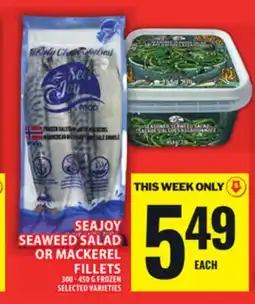 Food Basics SEAJOY SEAWEED SALAD OR MACKEREL FILLETS offer