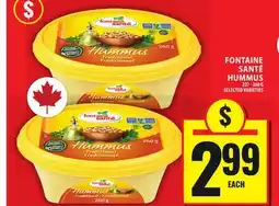 Food Basics FONTAINE SANTÉ HUMMUS offer