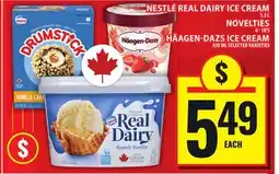 Food Basics NESTLÉ REAL DAIRY ICE CREAM OR NOVELTIES OR HÄAGEN-DAZS ICE CREAM offer