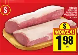 Food Basics FRESH BONELESS PORK LOINS VACUUM PACK offer