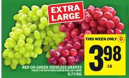 Food Basics RED OR GREEN SEEDLESS GRAPES offer