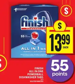 Food Basics FINISH ALL IN ONE POWERBALL DISHWASHER TABS offer