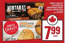 Food Basics SWISS CHALET CHICKEN OR MONTANA'S BEEF SINGLE SERVE PIES offer