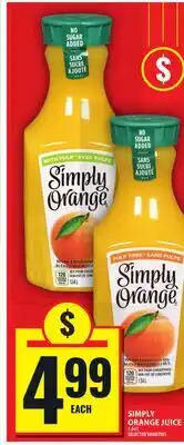 Food Basics SIMPLY ORANGE JUICE offer
