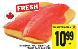 Food Basics RAINBOW TROUT FISH FILLET FAMILY PACK offer