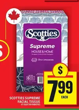 Food Basics SCOTTIES SUPREME FACIAL TISSUE offer