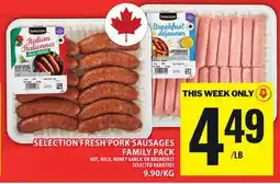 Food Basics SELECTION FRESH PORK SAUSAGES FAMILY PACK offer
