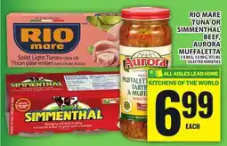 Food Basics RIO MARE TUNA OR SIMMENTHAL BEEF, AURORA MUFFALETTA offer
