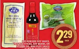 Food Basics LEE KUM KEE SOY SAUCE, Y & Y RICE STICKS, SOY BEANS, OR SESAME OIL, MAE PLOY SAUCE offer