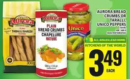Food Basics AURORA BREAD CRUMBS OR TARALLI, UNICO PEPPERS offer