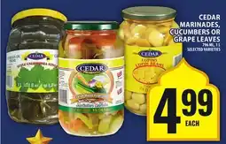 Food Basics CEDAR MARINADES, CUCUMBERS OR GRAPE LEAVES offer