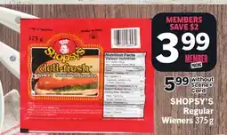 Foodland SHOPSY'S Regular Wieners offer