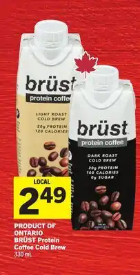 Foodland BRÜST Protein Coffee Cold Brew offer