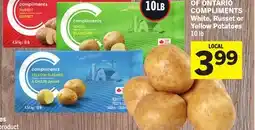Foodland COMPLIMENTS White, Russet or Yellow Potatoes offer