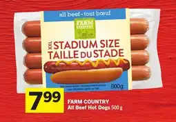 Foodland FARM COUNTRY All Beef Hot Dogs offer