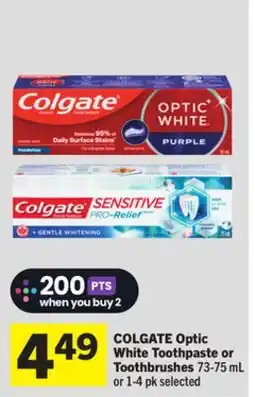 Foodland COLGATE Optic White Toothpaste or Toothbrushes offer