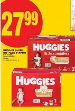 No Frills HUGGIES SUPER BIG PACK DIAPERS, 36-128's offer
