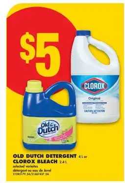 No Frills OLD DUTCH DETERGENT 4 L or CLOROX BLEACH 2 offer