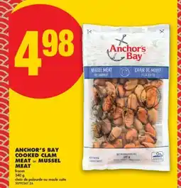 No Frills ANCHOR'S BAY COOKED CLAM MEAT or MUSSEL MEAT offer