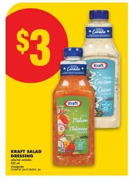 No Frills KRAFT SALAD DRESSING offer
