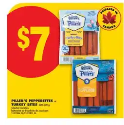 No Frills PILLER'S PEPPERETTES or TURKEY BITES offer