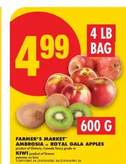 No Frills FARMER'S MARKET AMBROSIA or ROYAL GALA APPLES OR KIWI offer