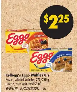 No Frills KELLOGG'S EGGO WAFFLES 8'S, 270/280 G offer