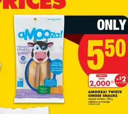 No Frills AMOOZA! TWISTS CHEESE SNACKS offer